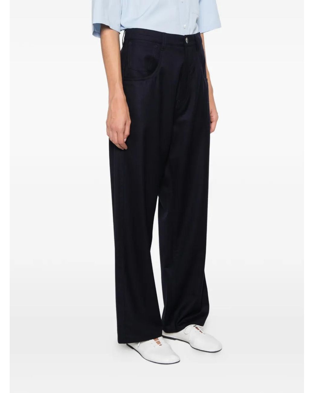 Sofie D'Hoore Blue Straight-Leg Trousers