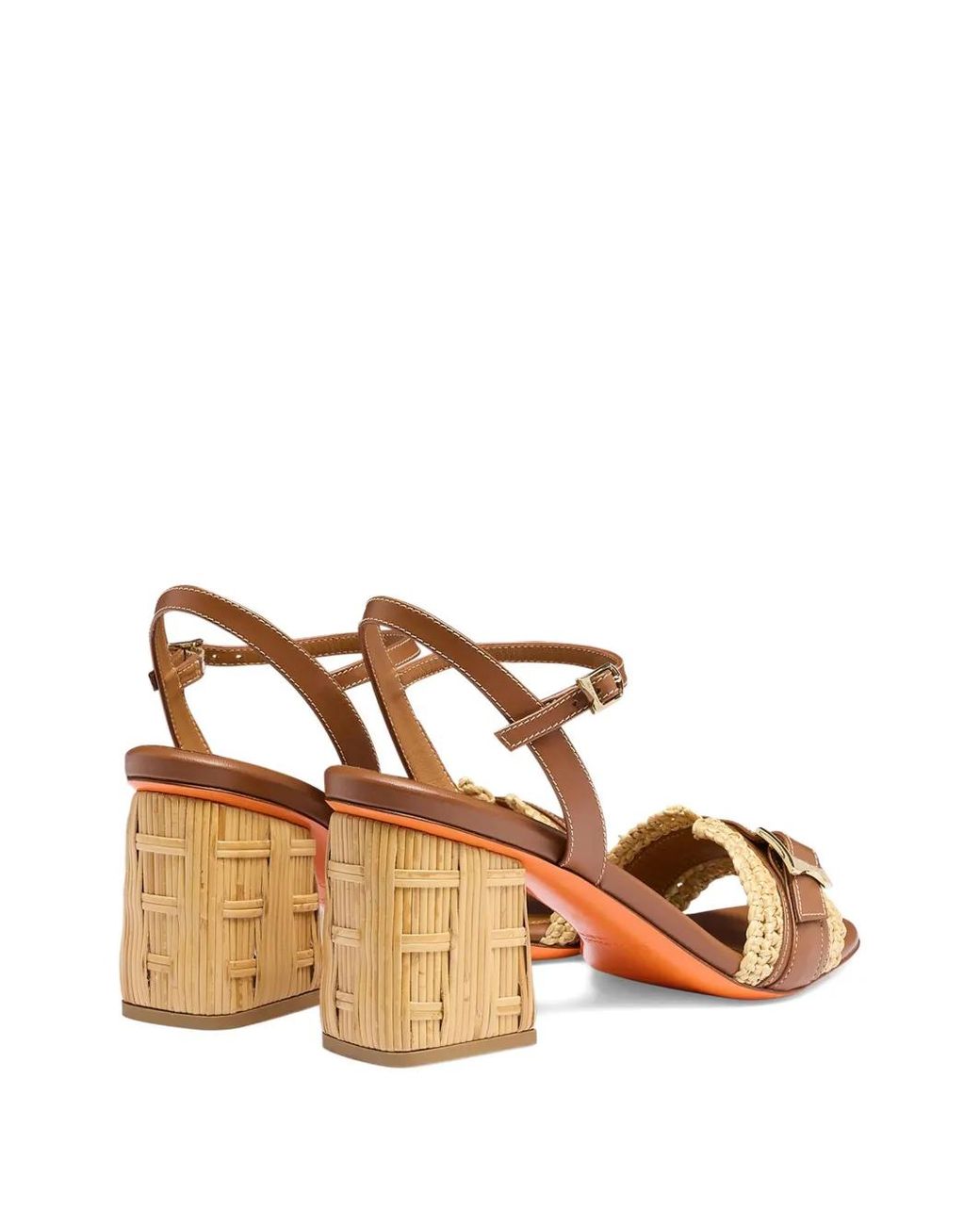 Santoni Brown Sandalen Mit Schnallenverschluss