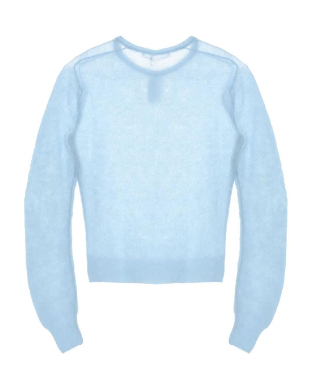 Auralee Blue Alpaca Wool Blend Knitted Top