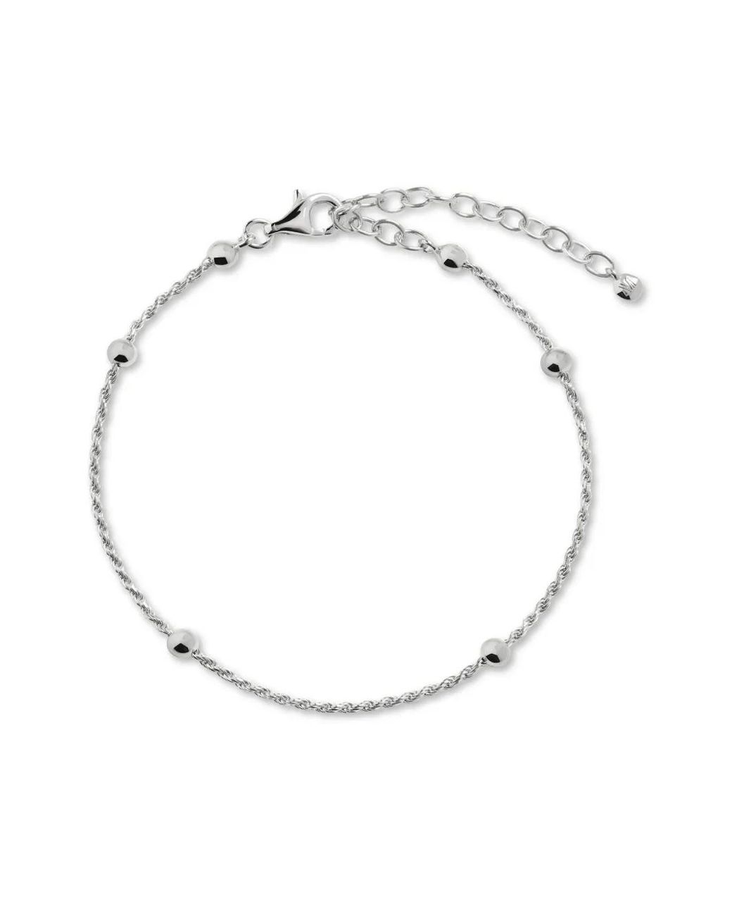 Monica Vinader White Beaded Rope-Chain Bracelet