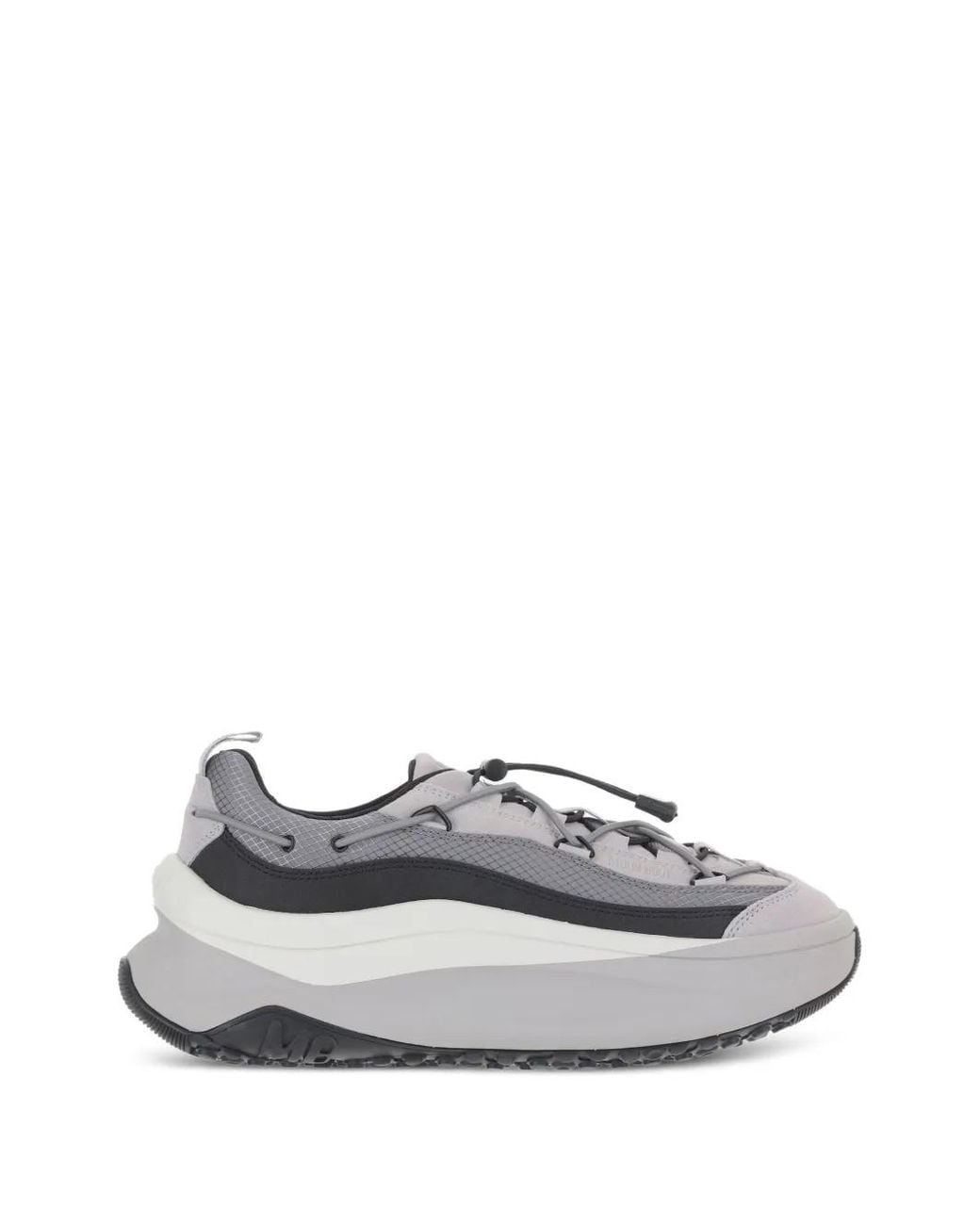 Moon Boot White Moon247 Xlace Leather-Trim Panelled Sneakers for men
