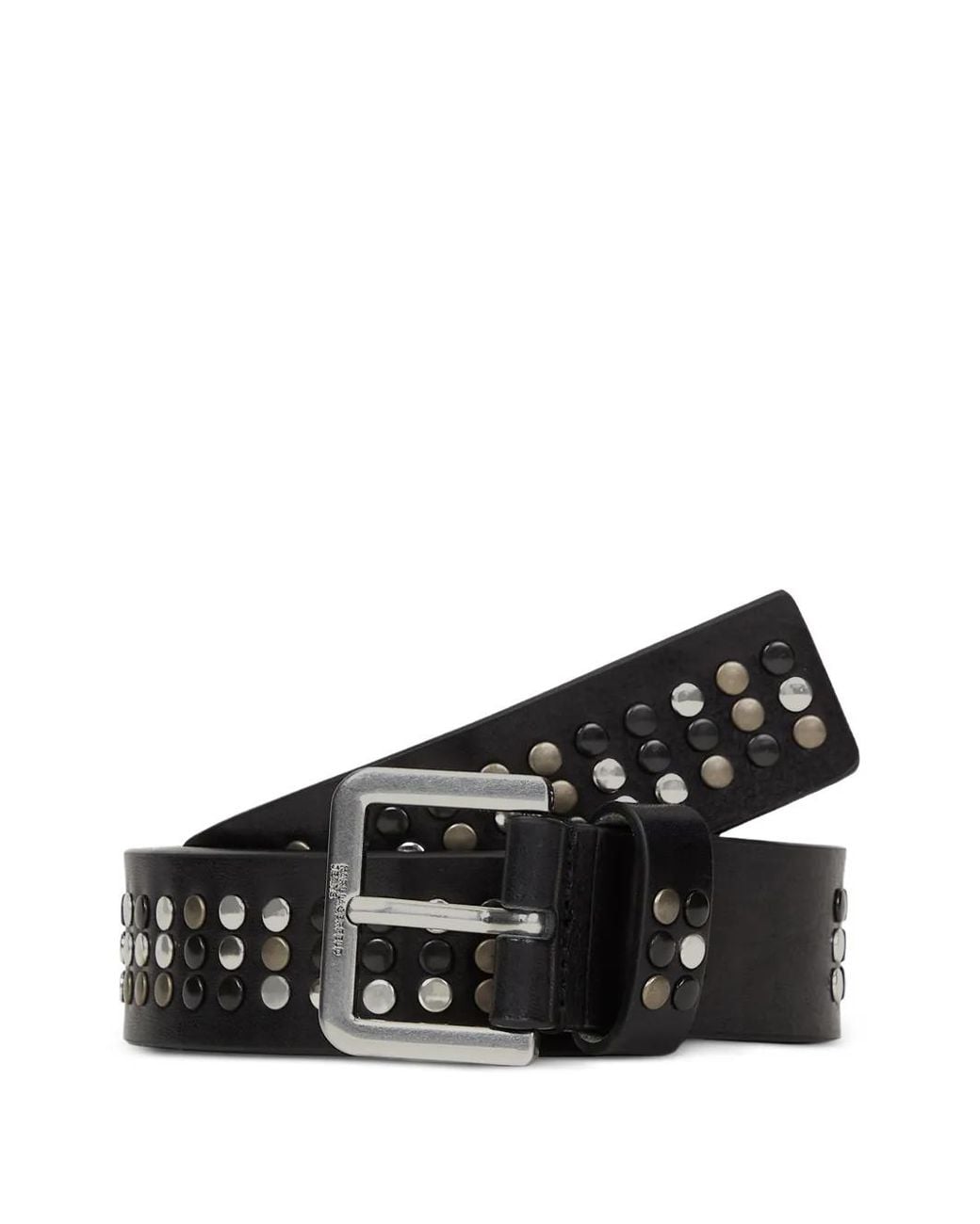Karl Lagerfeld Black Stud-Embellished Leather Belt for men