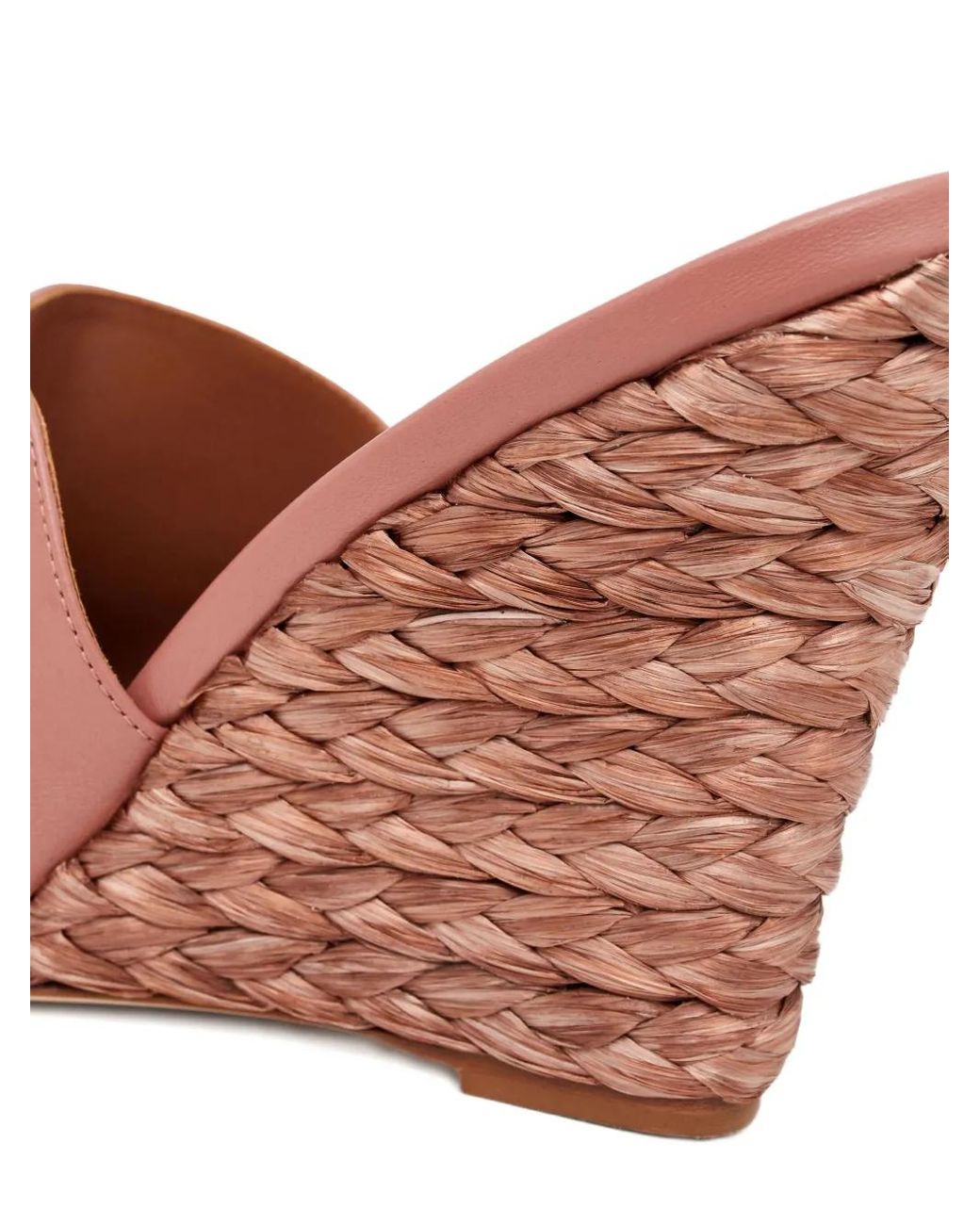 Paris Texas Pink Raffia Wedge Sandals