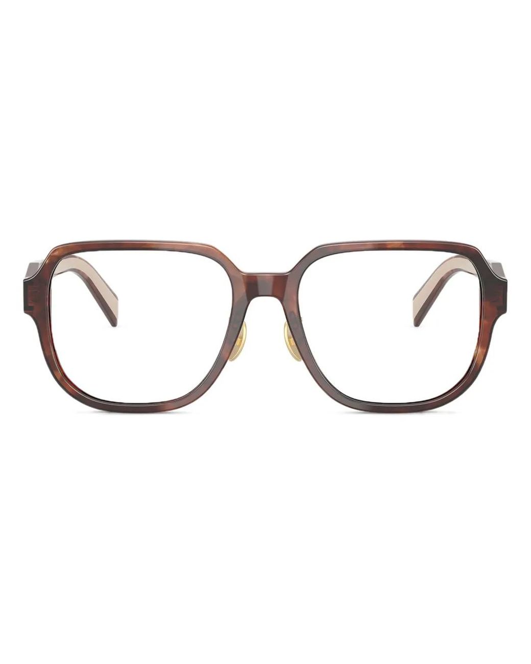 Prada Brown Square-Frame Glasses
