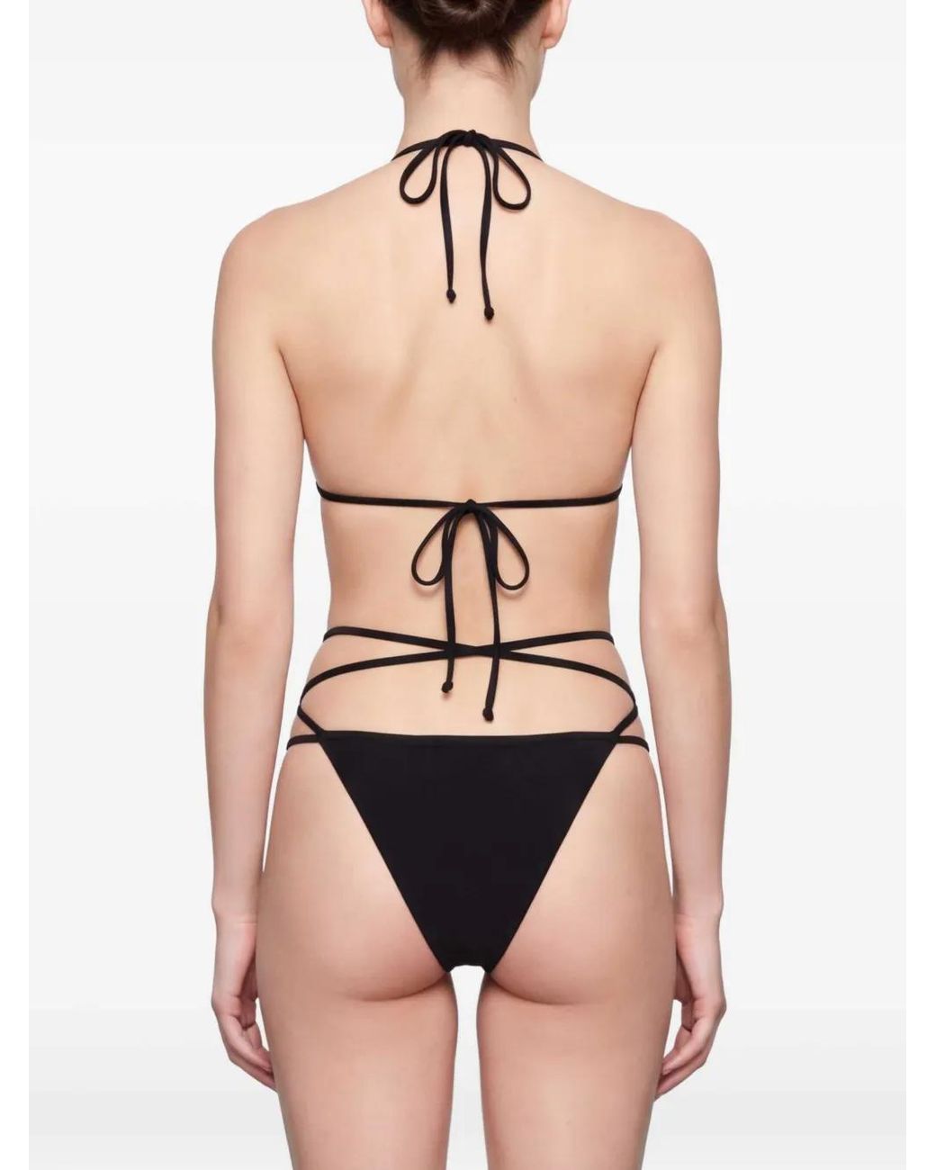 Norma Kamali White Criss-Cross Bikini
