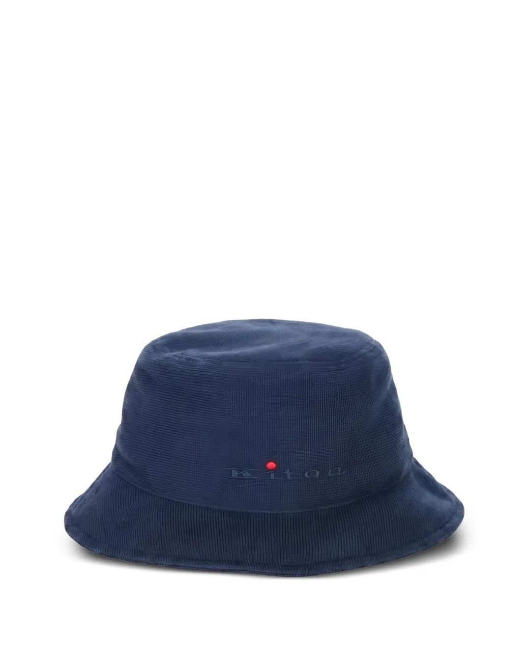 Cappello Bucket Con Ricamo di Kiton in Blue da Uomo