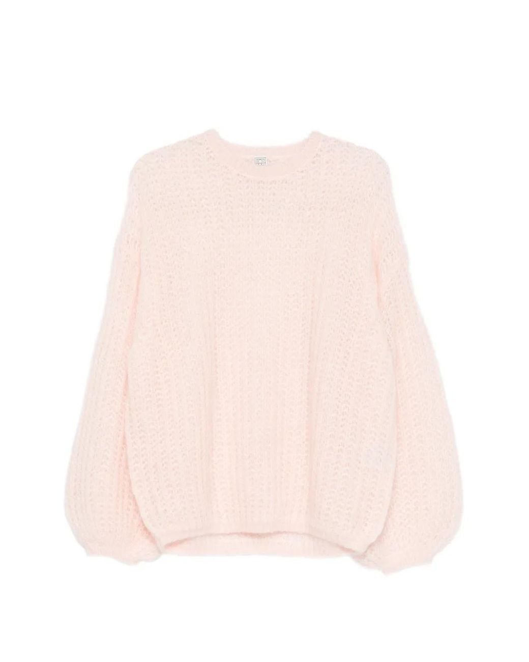 Totême Pink Puffed Knit Sweater