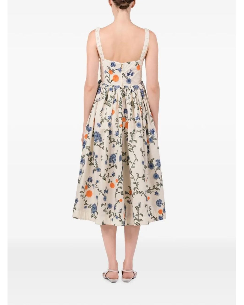 Agua Bendita White Mielero Brisa Midi Dress