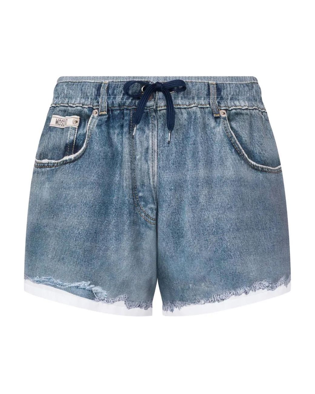 Moschino Blue Printed Nylon Swim Boxers for men