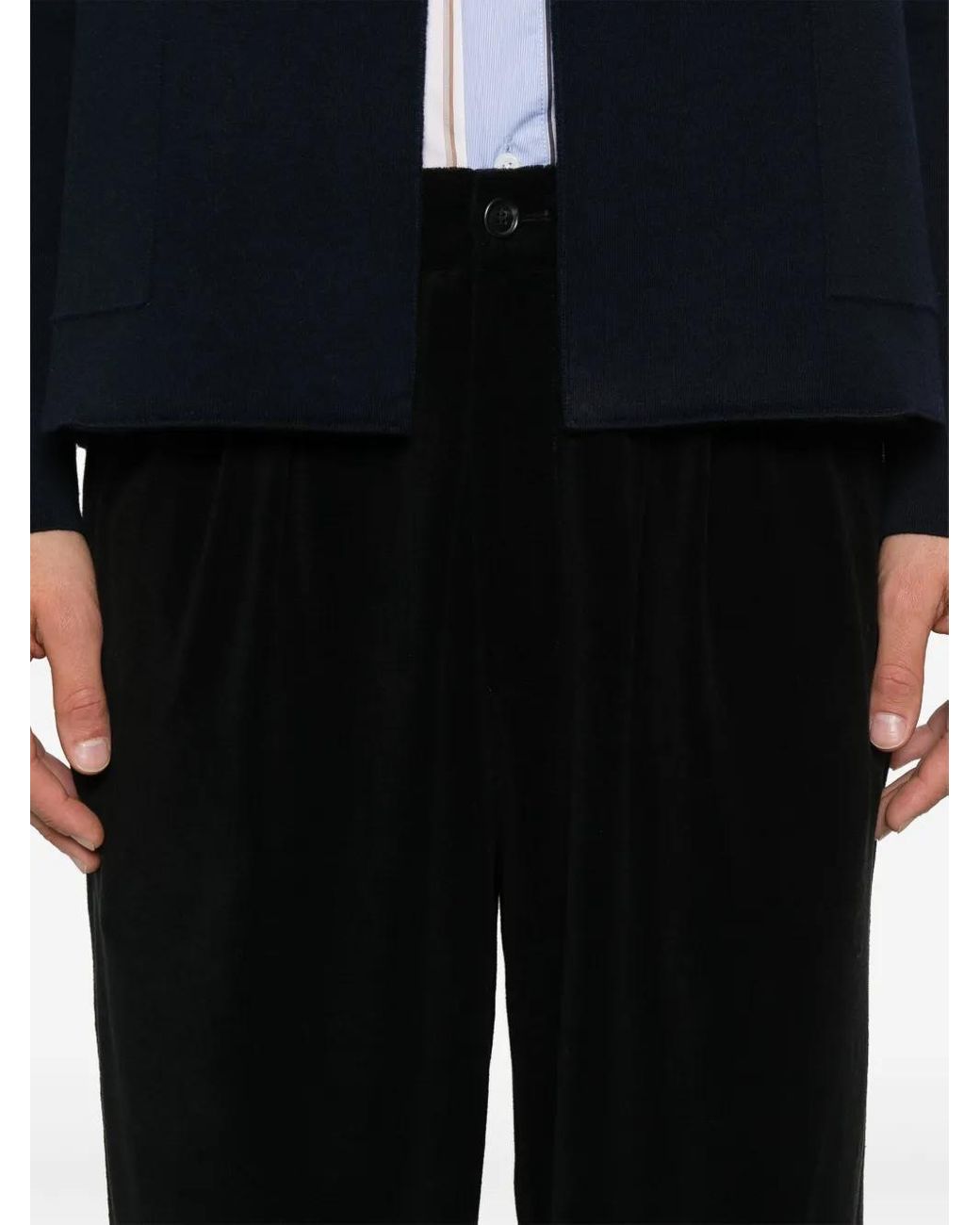 Giorgio Armani Black Tapered Trousers for men