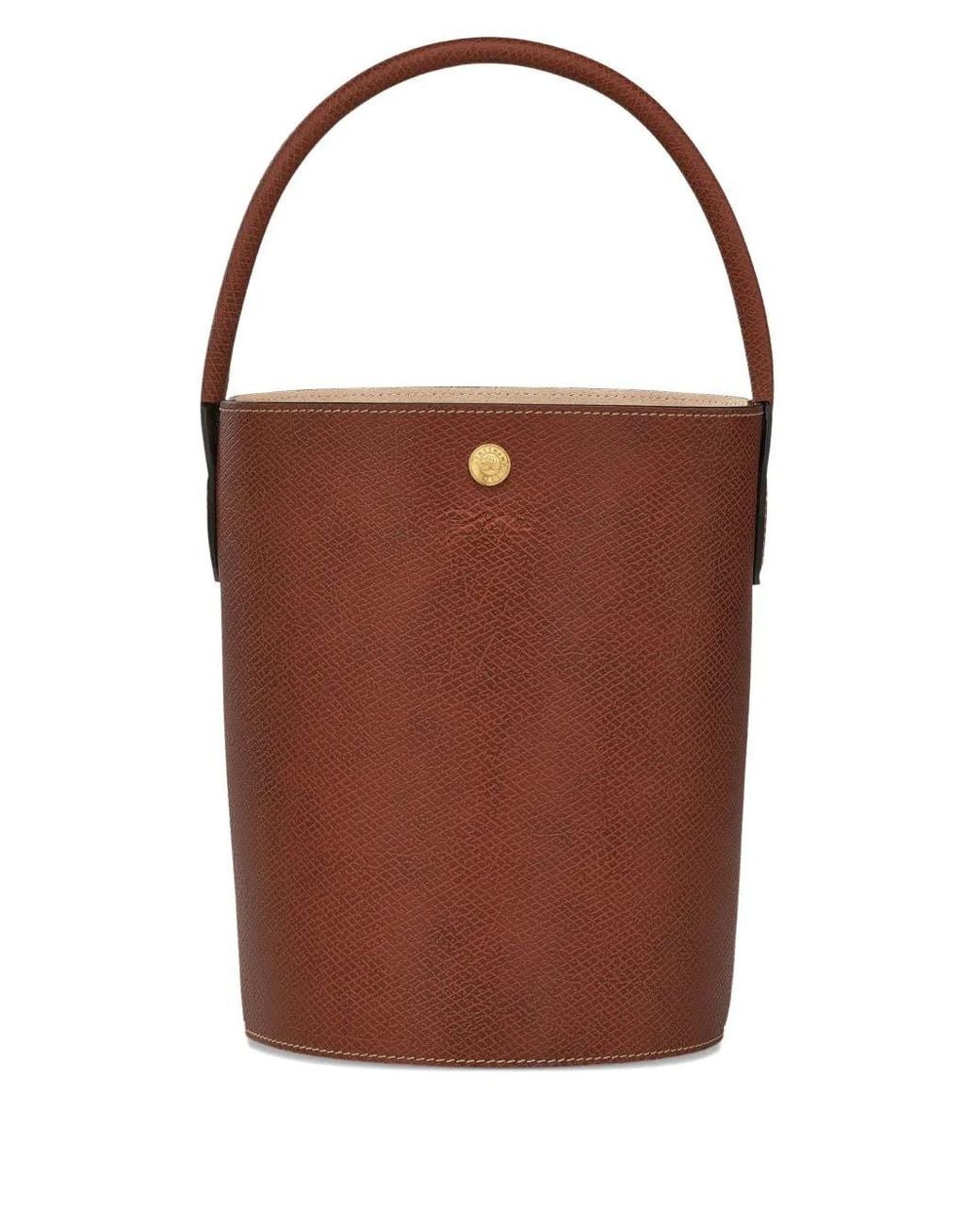 Longchamp Red Cuir De Russie Bucket Bag