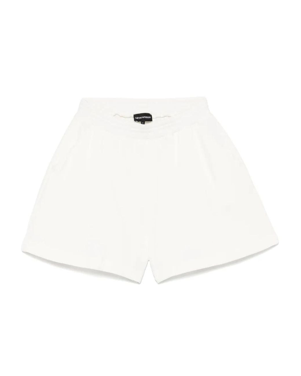 Emporio Armani White Organic Cotton Shorts