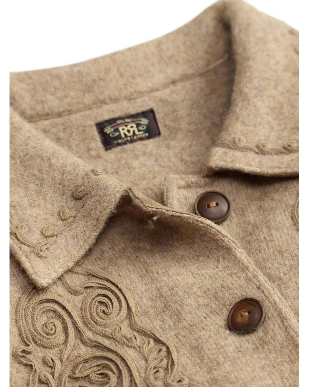 RRL Natural Button Embellished Coat