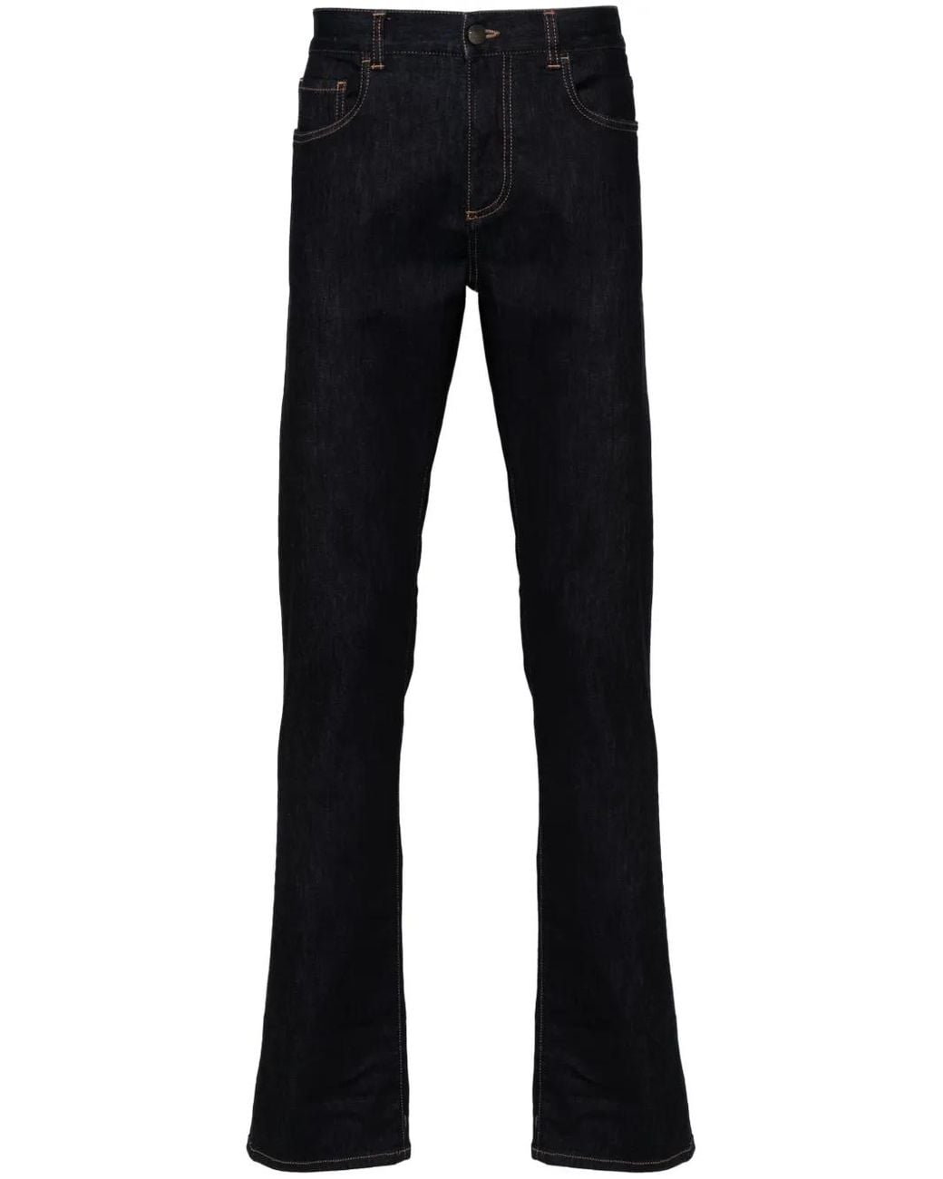 Canali Blue Slim-Cut Jeans for men