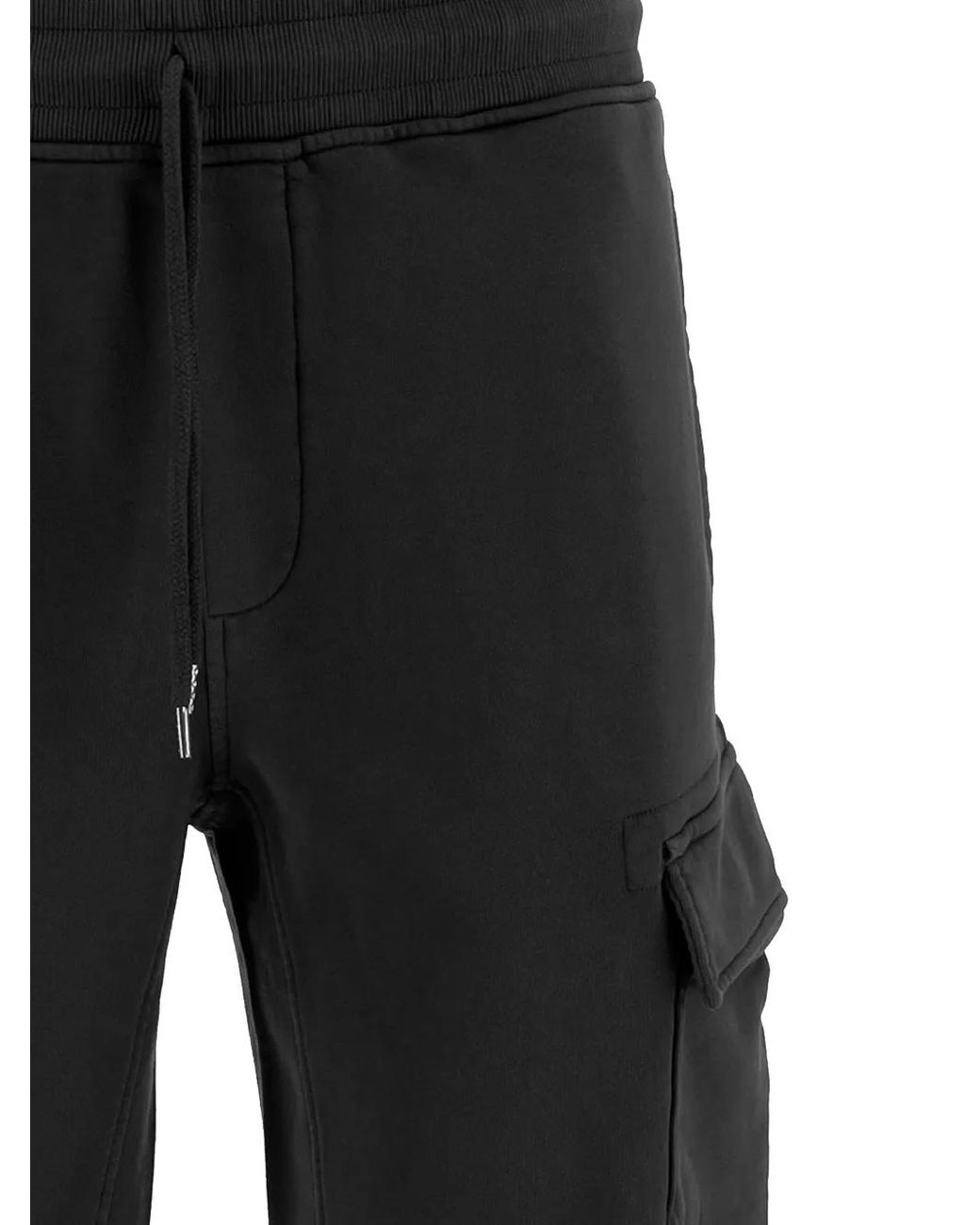 C P Company Gray Drawstrings Cargo Track Shorts for men