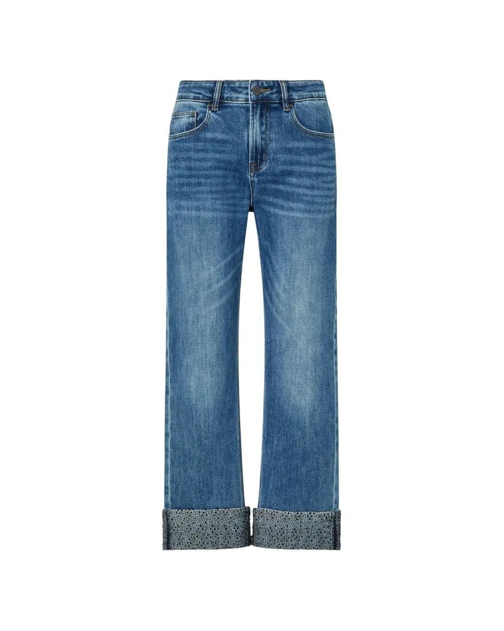 Vaqueros Rectos Con Apliques De Strass Micro Liu Jo de color Blue