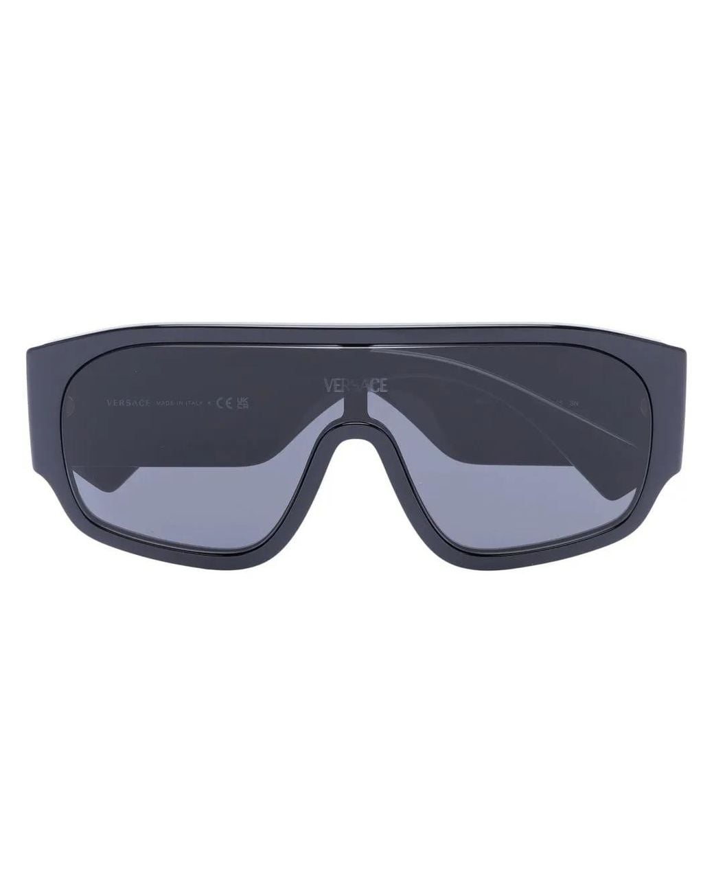 Versace Blue 90S Logo-Injected Mask Sunglasses