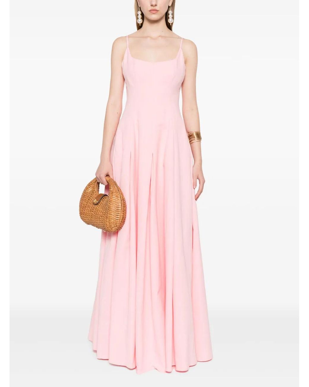 staud joy maxi dress pink Staud Joy Pink Gown by Staud
