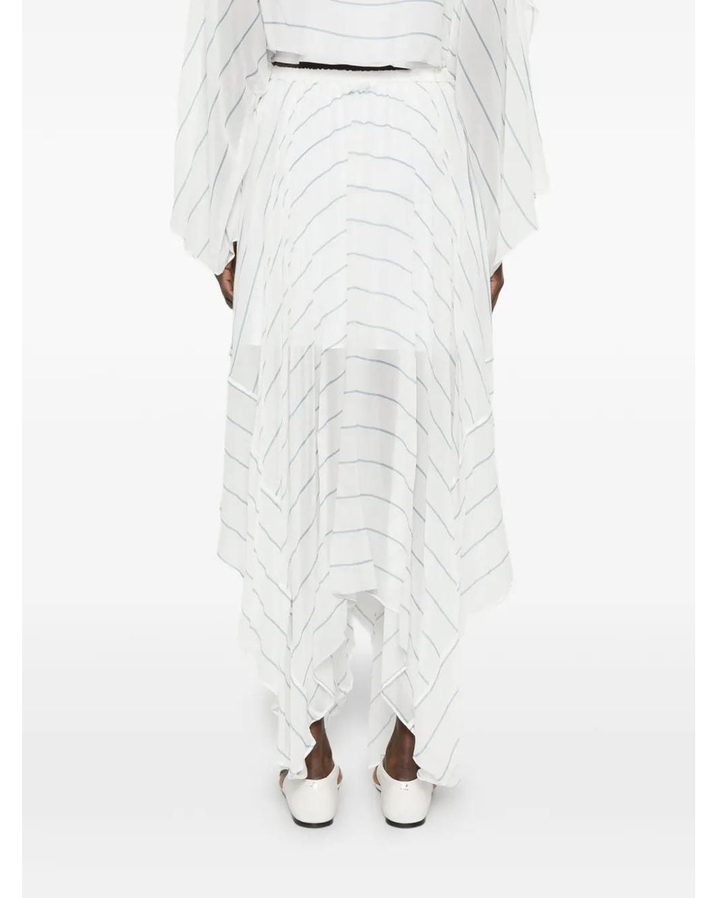 Bondi Born Gestreepte Maxi-Rok in het White