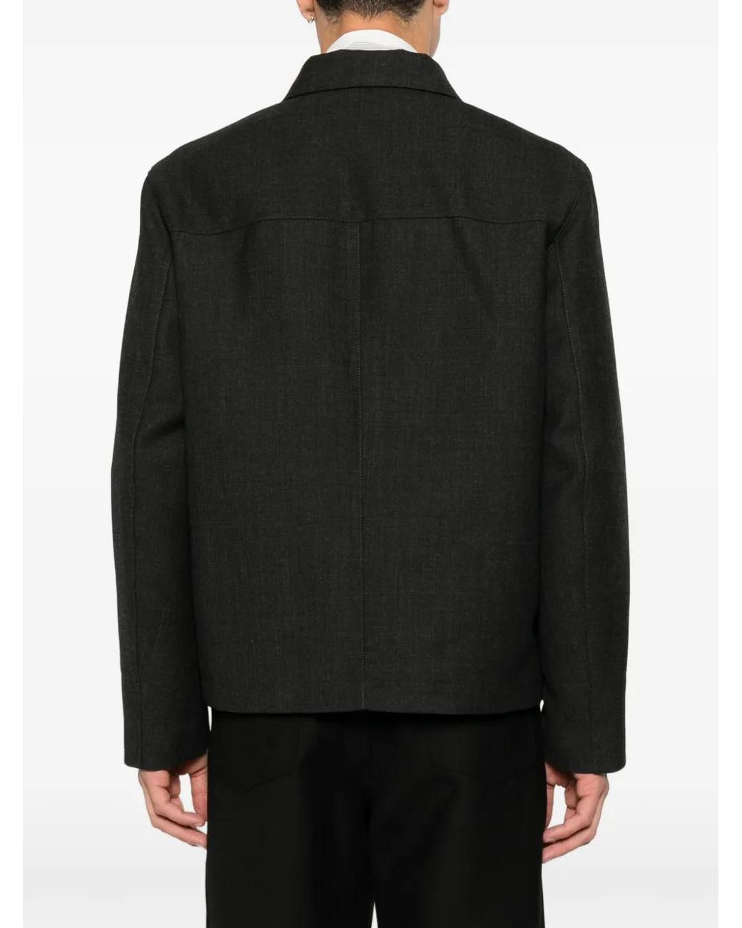 Sandro Black Zip-Fastening Pocket Jacket for men