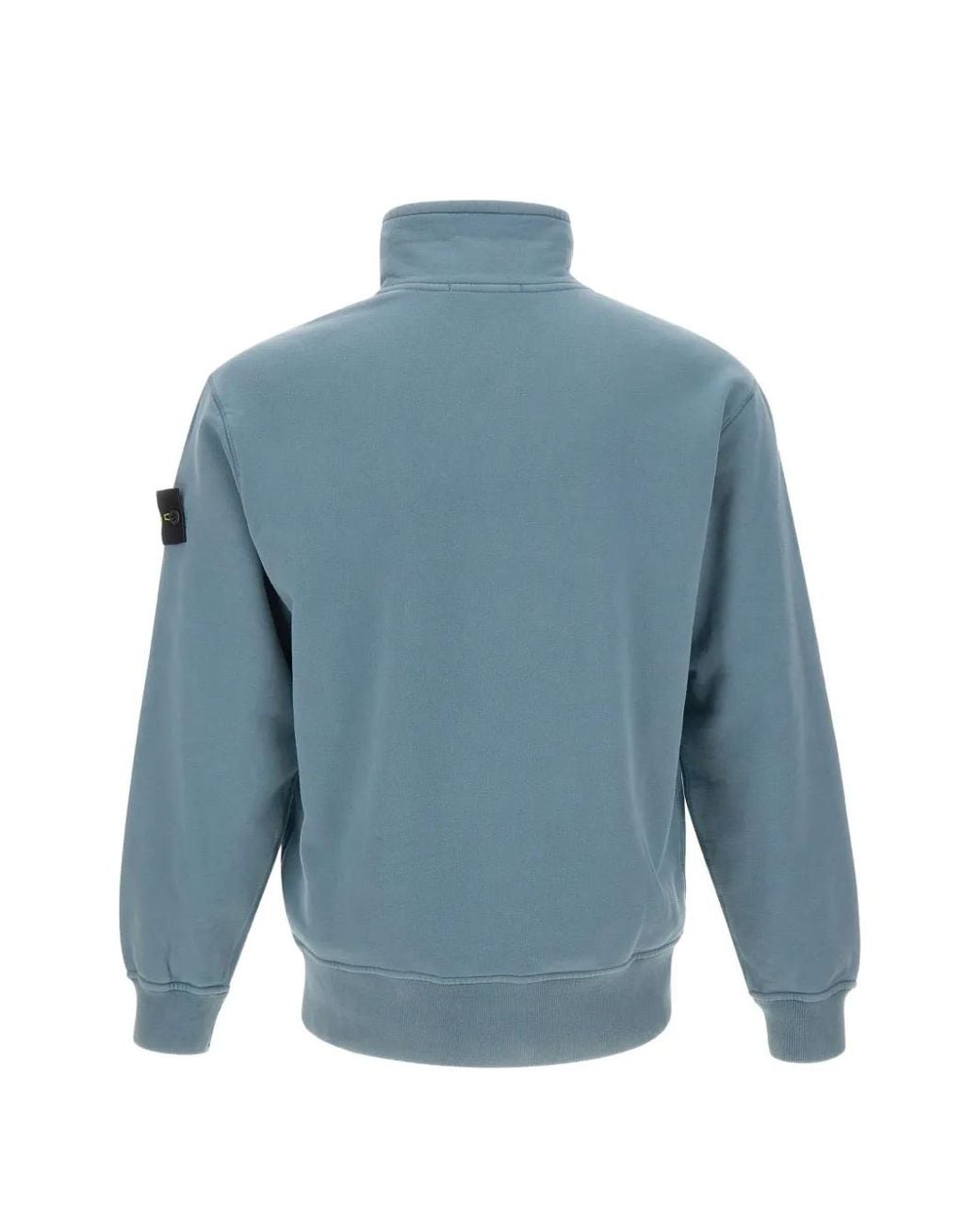 Stone Island Blue 6100021 Brushed Organic-Cotton Fleece Sweatshirt for men
