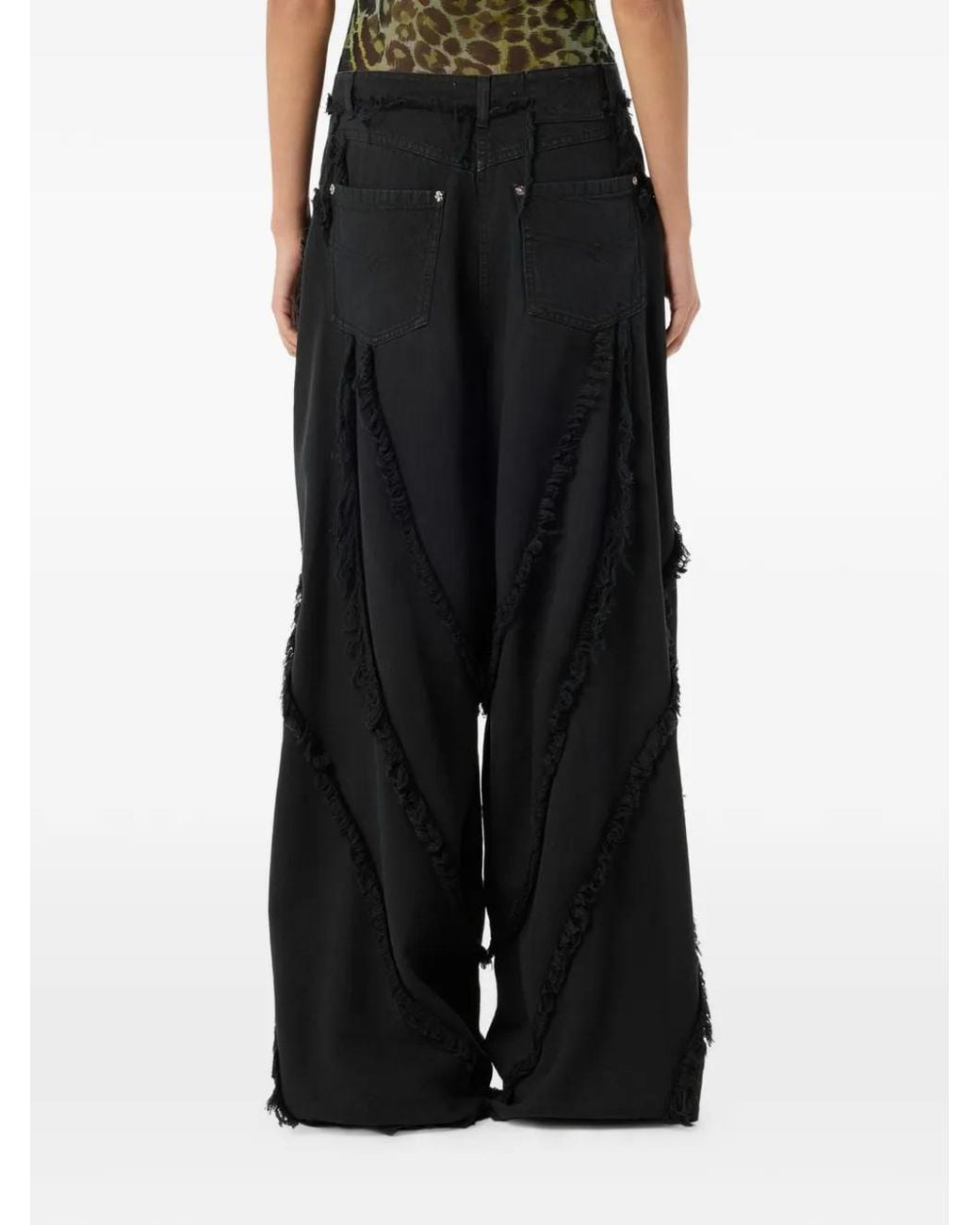 Blumarine Black Frayed Jeans