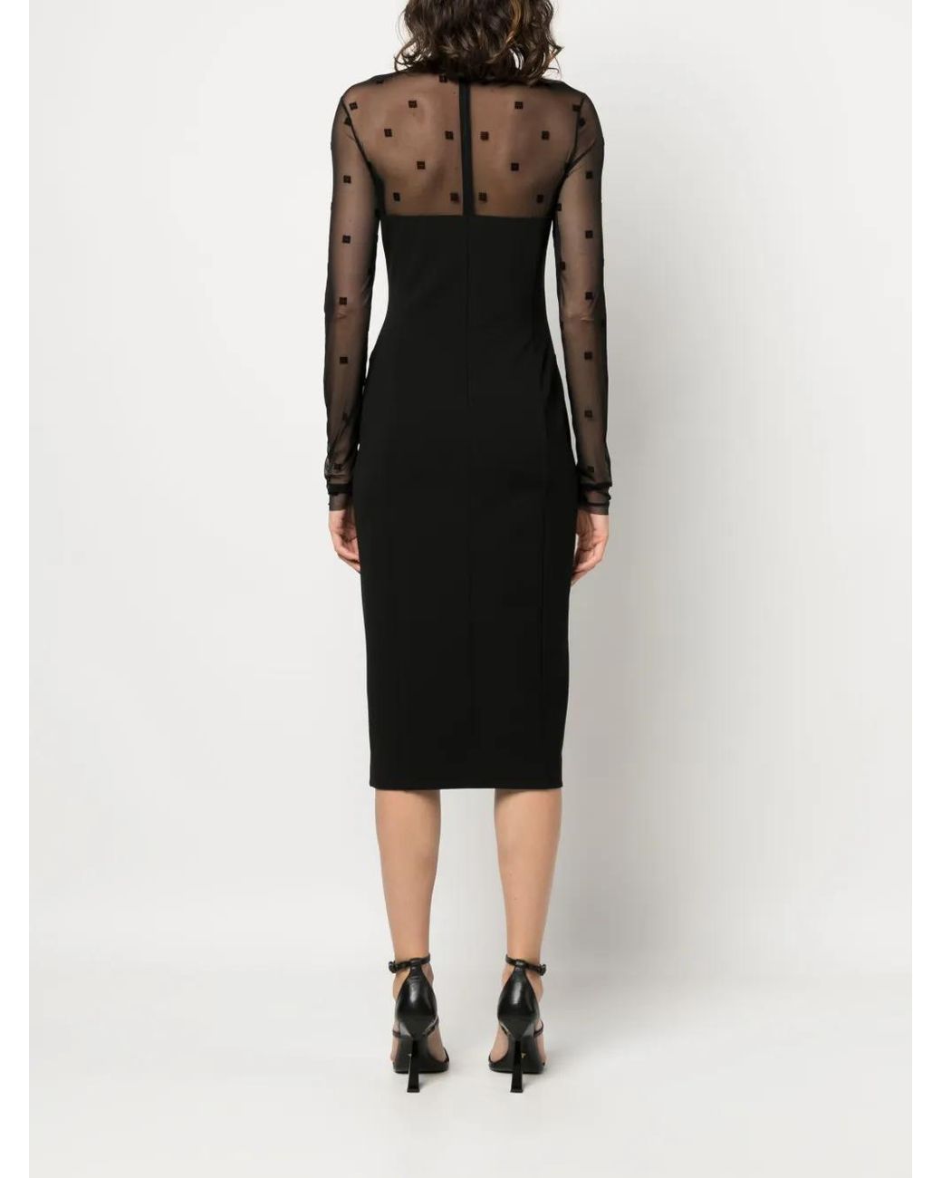 Givenchy Black Logo-Jacquard Midi Dress