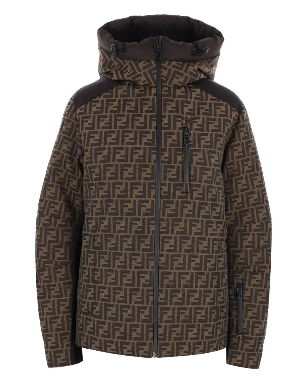 Fendi Canvas Ski-Jack in het Brown