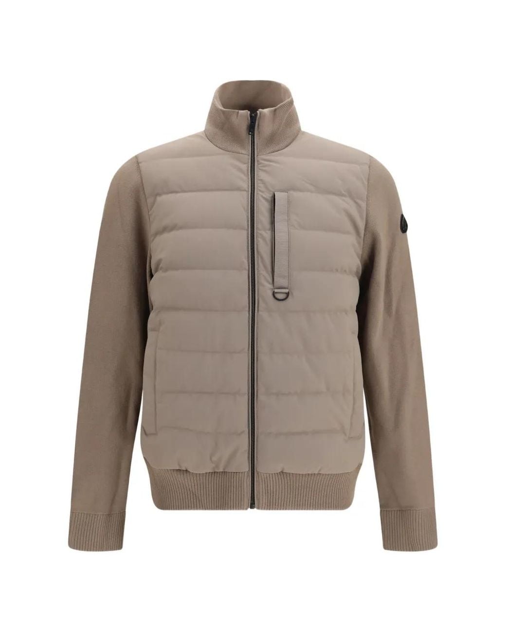 Moose Knuckles Gray Kamet Hybrid Knitted Down Jacket for men