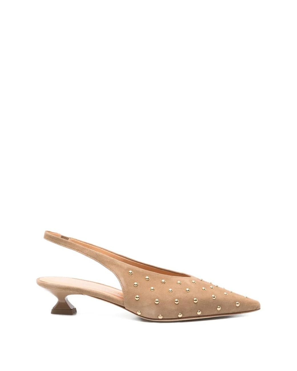 The Seller Natural Studded Slingback Pumps