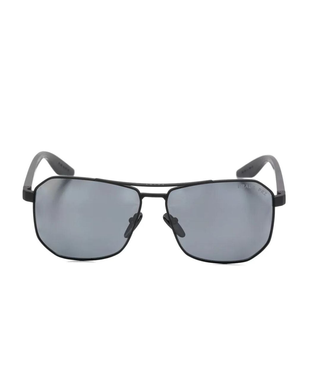 Prada Gray Square-Frame Sunglasses for men