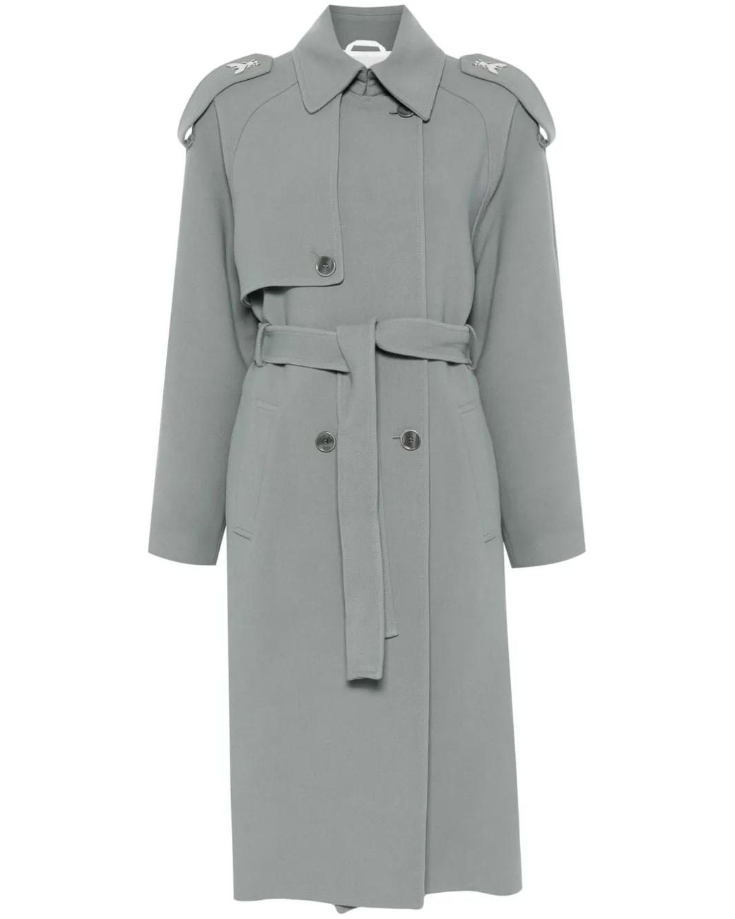 Patrizia Pepe Gray Twill Trench Coats