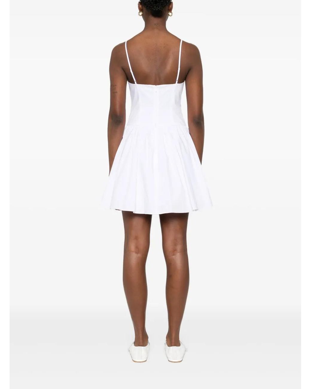 Staud White Dena Mini Dress
