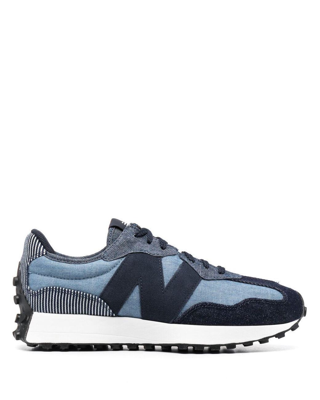 New Balance 327 Panelled Sneakers in Blue for Men - Lyst
