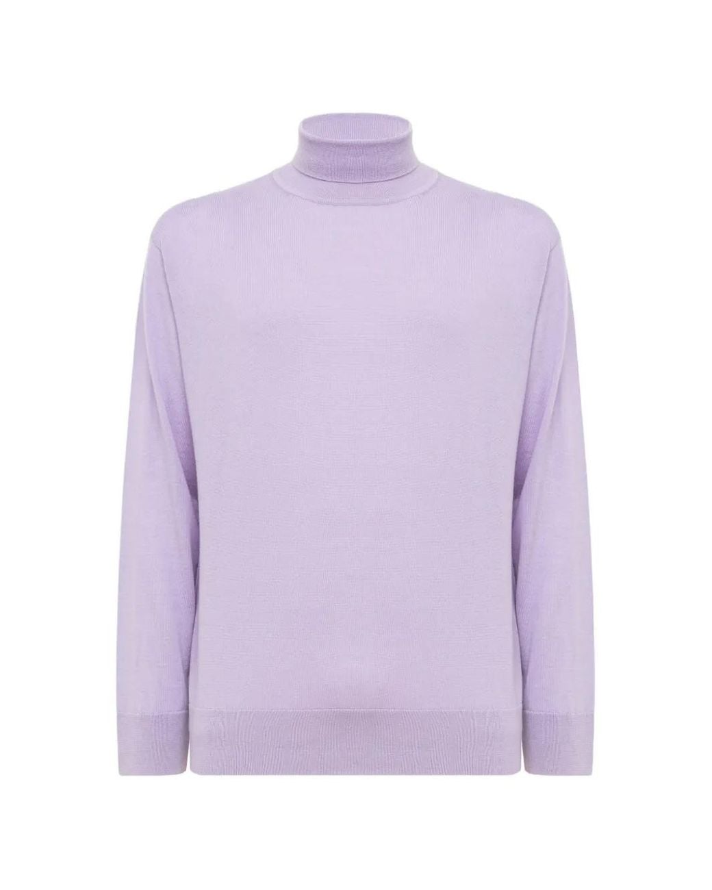 Laneus Purple Roll-Neck Sweater for men