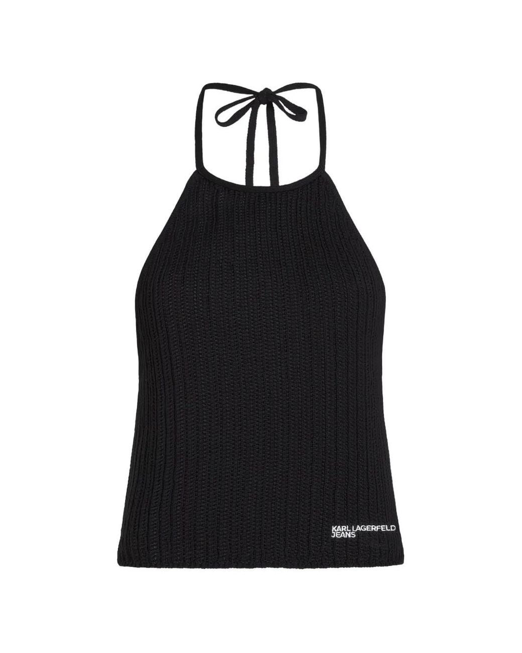 Karl Lagerfeld Black Sleeveless Top