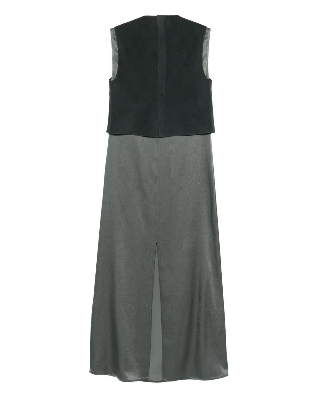 Alysi Gray Top-Panel Dress