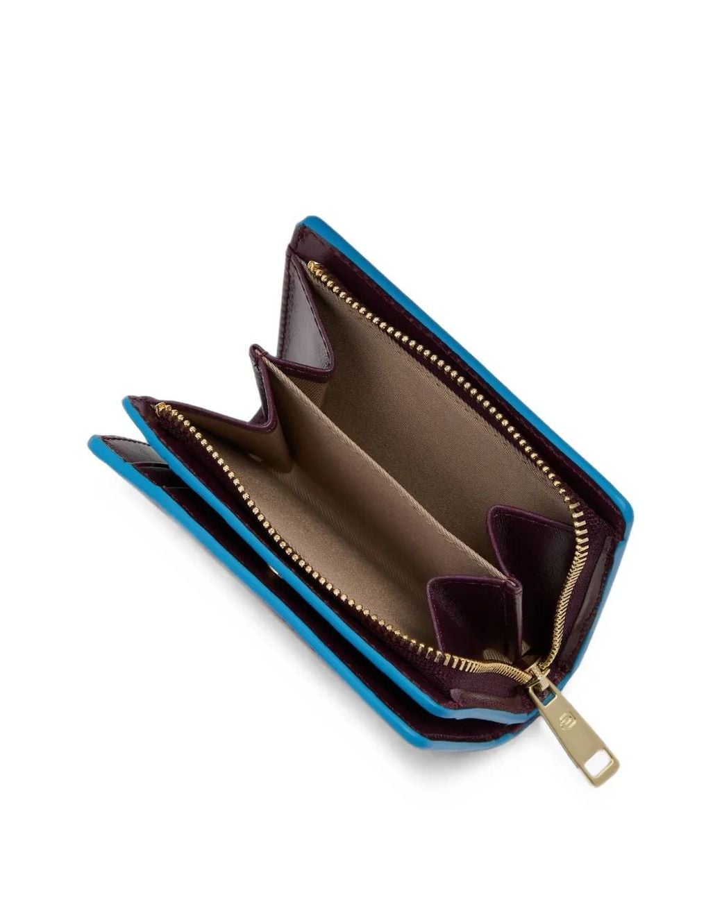 Piquadro Purple Leather Bifold Wallet