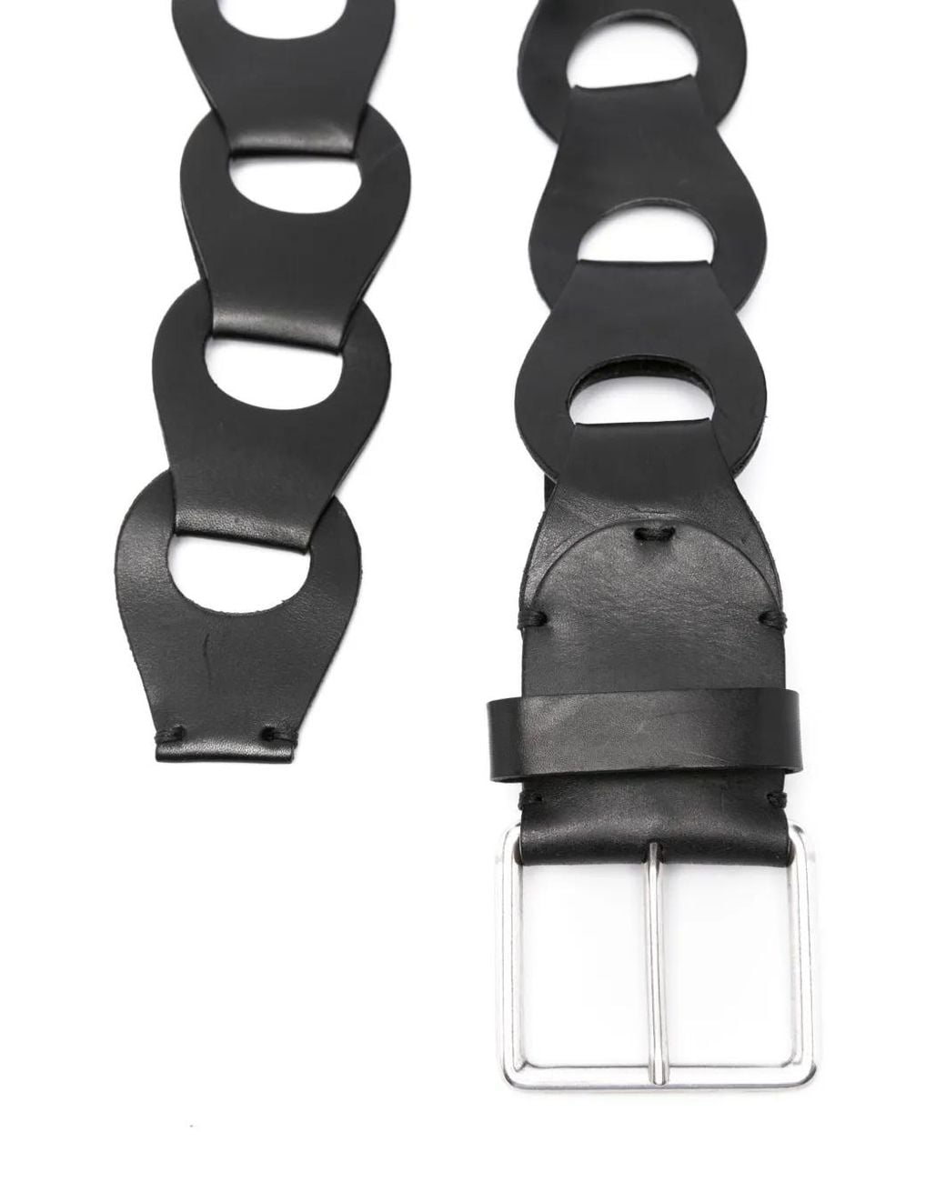 P.A.R.O.S.H. Black Leather Belt