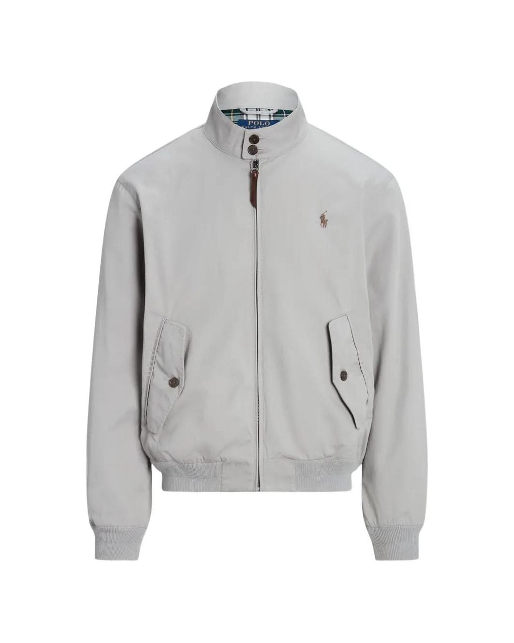 Polo Ralph Lauren Gray Zip-Up Bomber Jacket for men