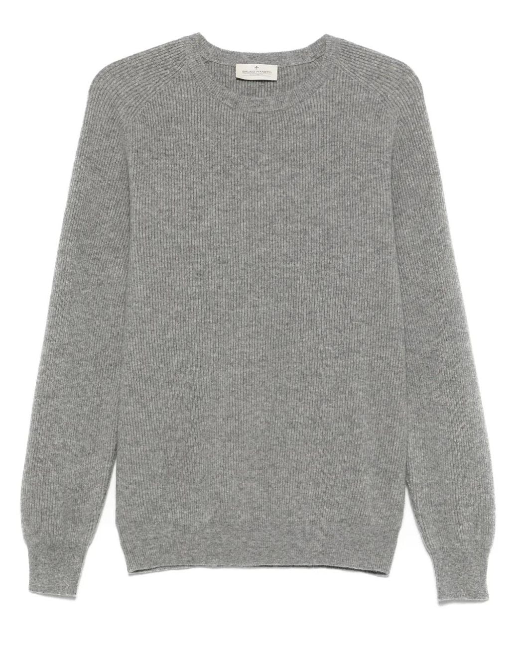 Bruno Manetti Gray Cashmere Sweater for men