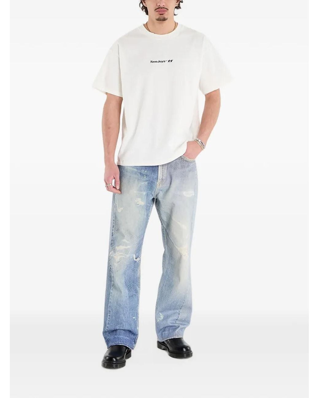 Twojeys Icon Logo-Print T-Shirt in White for Men | Lyst