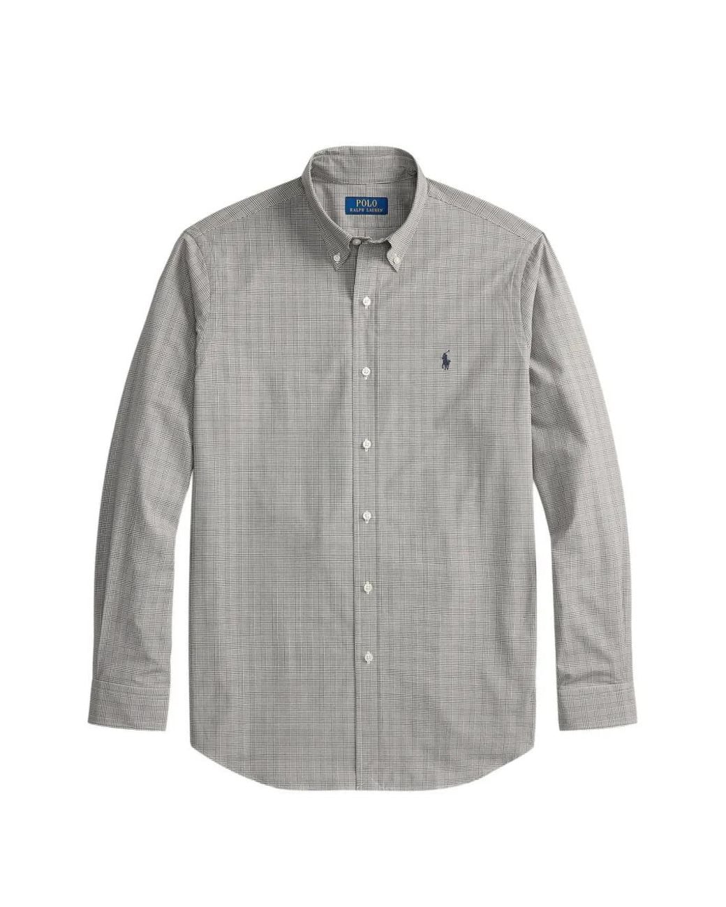 Polo Ralph Lauren Gray Prince Of Wales Check Shirt for men