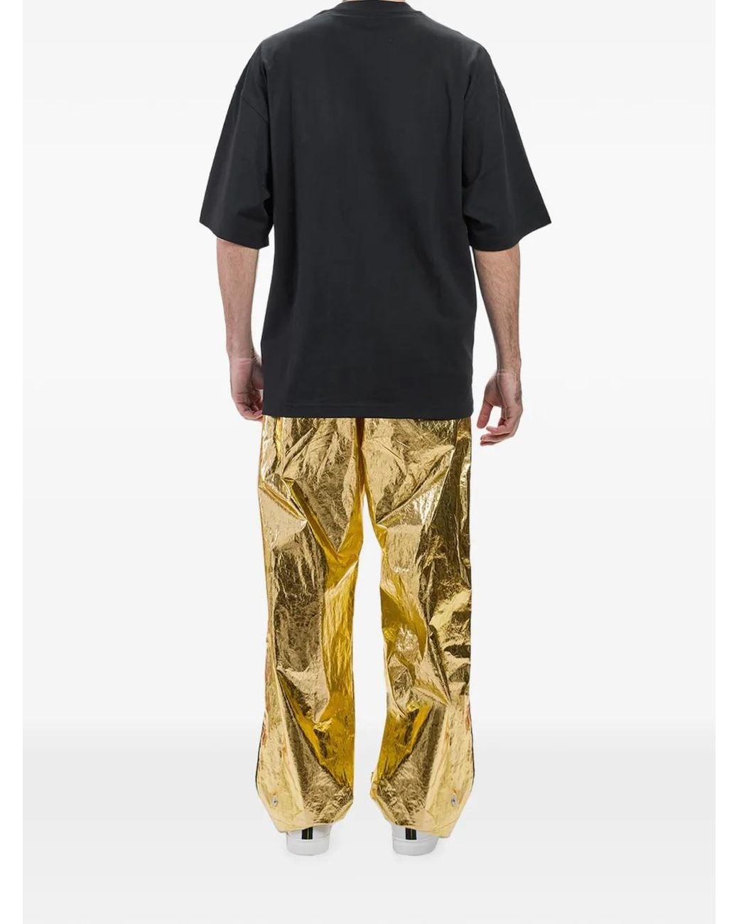Moschino Black Crystal-Logo Oversized T-Shirt for men
