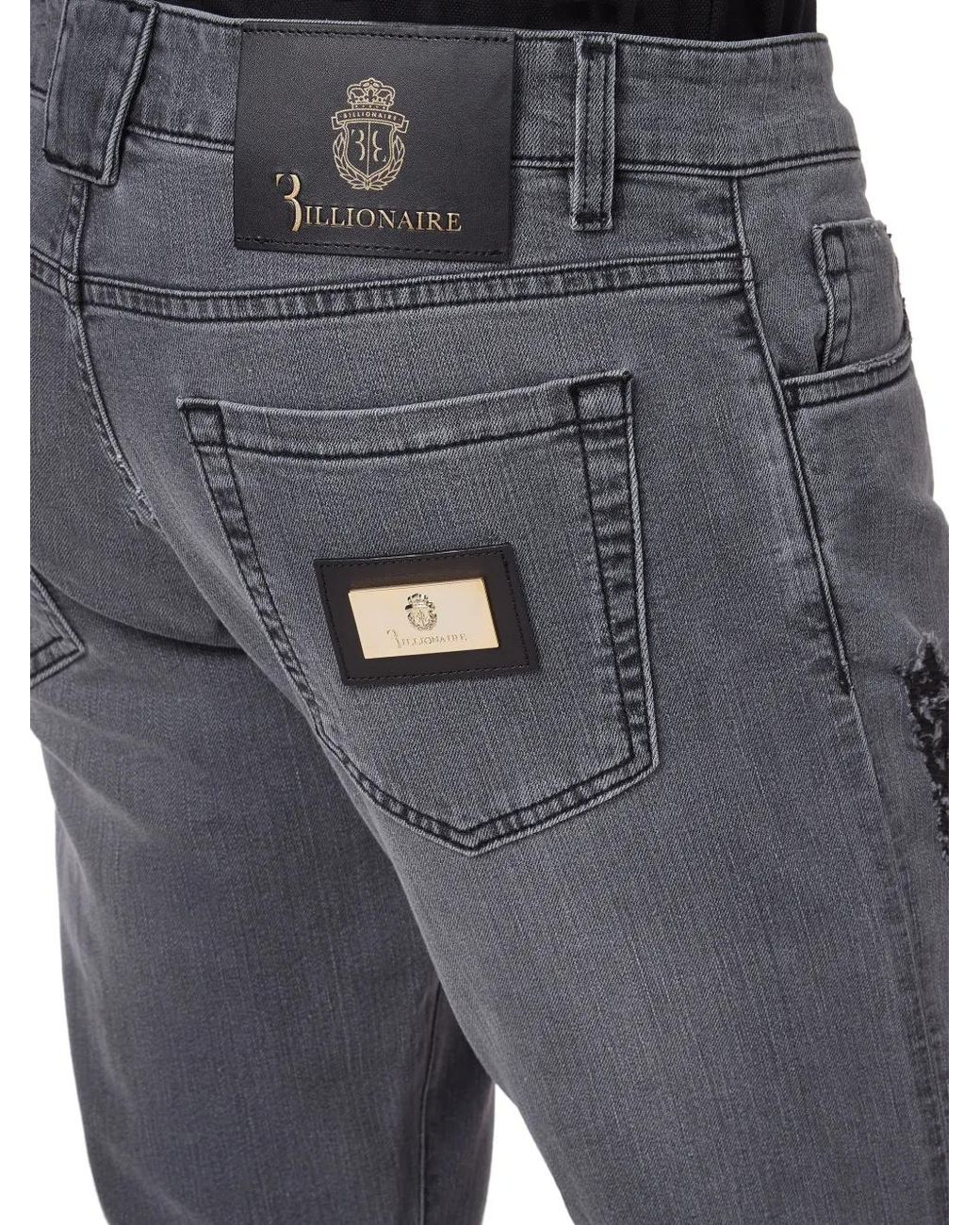 Billionaire Blue Jean Droit À Effet Usé for men