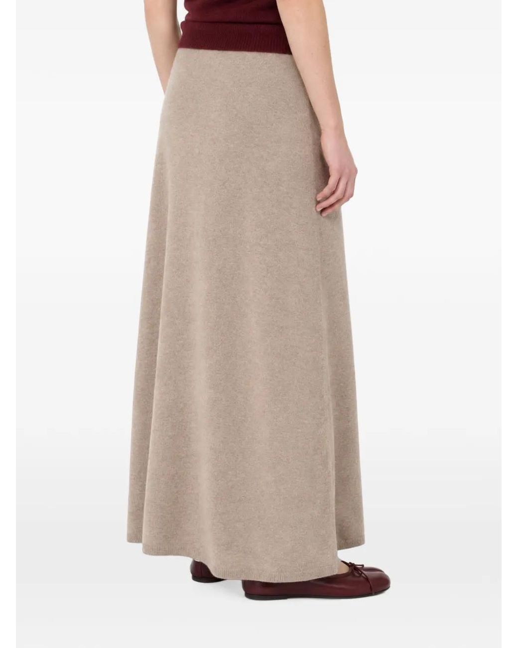 Max Mara White Mxmoggi Knitted Maxi Skirt