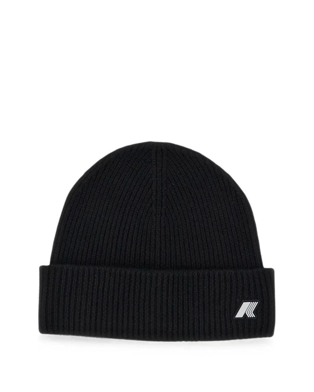 K-Way Black Bonnet Brice À Patch Logo