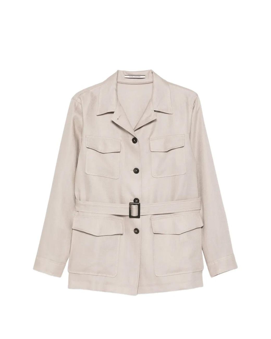 Chaqueta Con Cinturón Y Bolsillo Tagliatore de color White