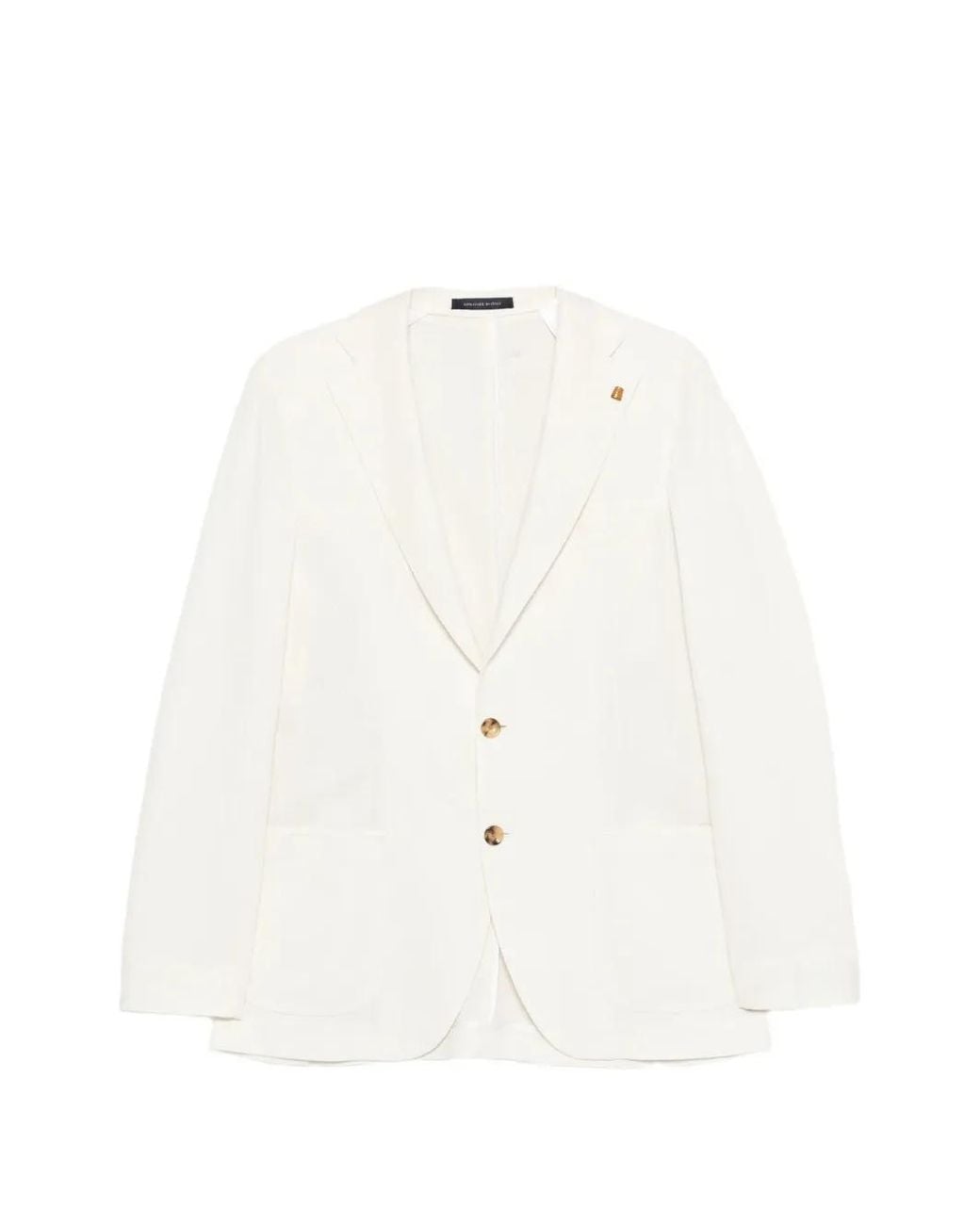 Sartoria Latorre White Single-Breasted Cotton Blazer for men
