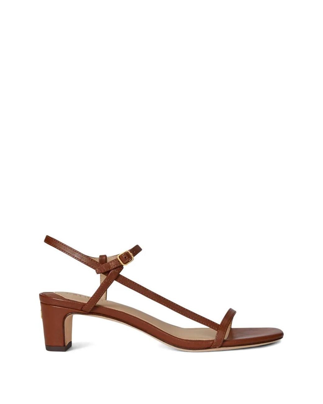 Ralph Lauren Brown Lainee Leather Sandals